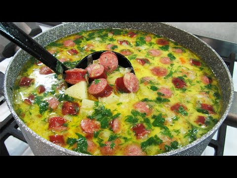 Видео: БЫСТРЫЙ СУП с Охотничьими колбасками! Вкусный суп на обед - БЕРИ и ДЕЛАЙ!