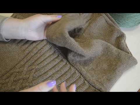Видео: Вязание спицами. Мужской джемпер. Пряжа Sauvage (кашемир 30%, меринос70%).