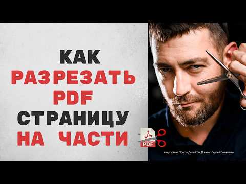 Видео: Как разрезать длинную страницу PDF на части