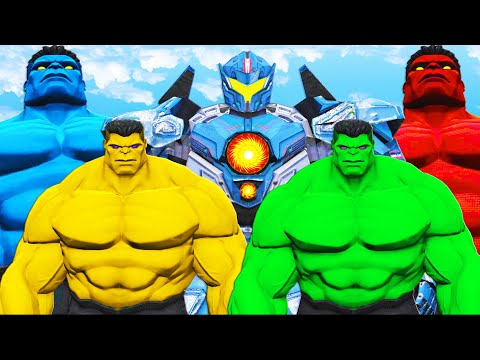 Видео: команда халк против тихоокеанского рубежа - цыганский мститель против халка, красный халк, синий