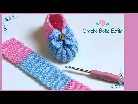 Видео: СУПЕР ПРОСТАЯ ТУФЕЛЬКА КРЮЧКОМ ПОШАГ ЗА ШАГОМ 😊🌹