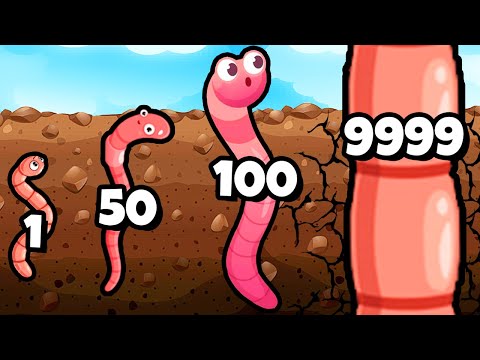 Видео: ЭВОЛЮЦИЯ ПОДЗЕМНОГО ЧЕРВЯ, МАКСИМАЛЬНЫЙ УРОВЕНЬ! | Worm Attack