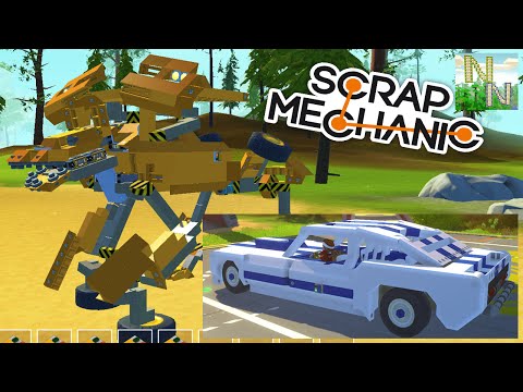 Видео: Трансформер, Катюша, Ford Mustang [ Scrap Mechanic ] Ваши Постройки 0.1.25