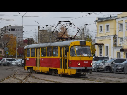 Видео: Трамвай Tatra T3SU-1108. Покатушки по Барнаулу.