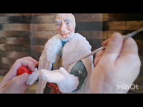 Видео: Ватный дед Мороз. Урок 10