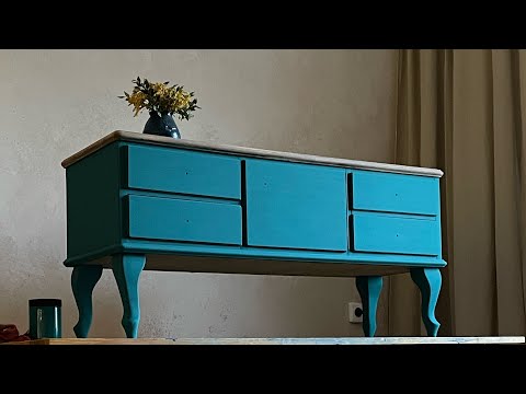 Видео: Красим старую тумбу / комод diy переделка мебели