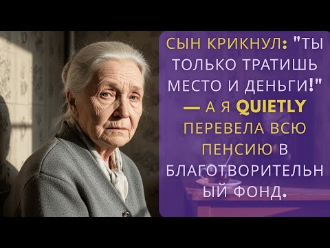 Видео: Сын крикнул   Ты только тратишь место и деньги!  — А я quietly перевела всю пенсию в................
