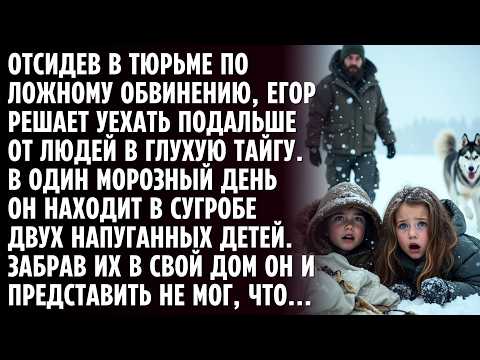 Видео: Егерь-отшельник обнаружил в снегах глухой тайги двух близнецов.