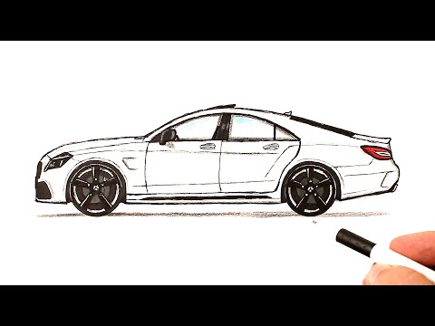 Видео: Как нарисовать Mercedes-Benz CLS 63 AMG