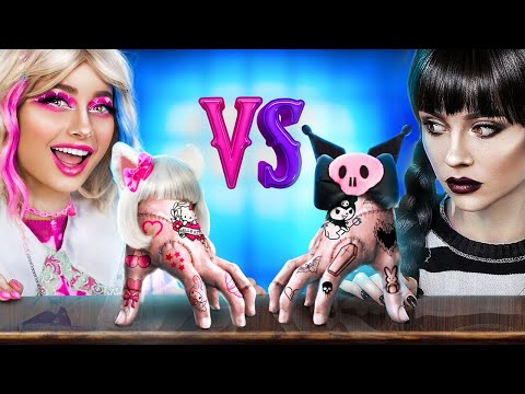 Видео: Уэнсдей vs Хеллоу Китти! Преображение Хеллоу Китти! Вещь пропала