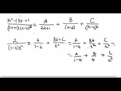 Видео: Бөлшек   рационал функцияның интегралы