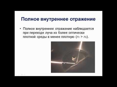 Видео: Физика. 8 класс. Полное внутреннее отражение