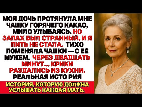 Видео: Мам, попробуй шоколад, — сказала дочь. Я отдала чашку её мужу. Через минуту он побледнел…