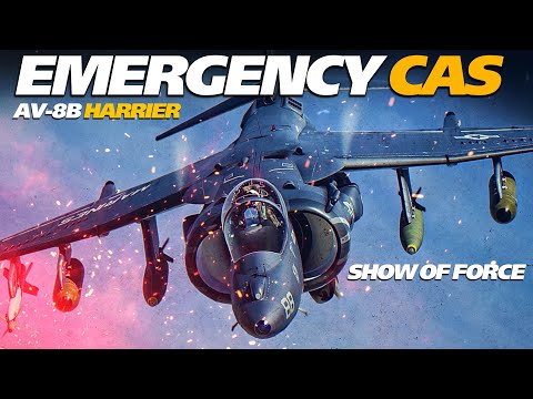 Видео: Show Of Force Emergency CAS | AV-8B Harrier | Цифровой боевой симулятор | DCS |
