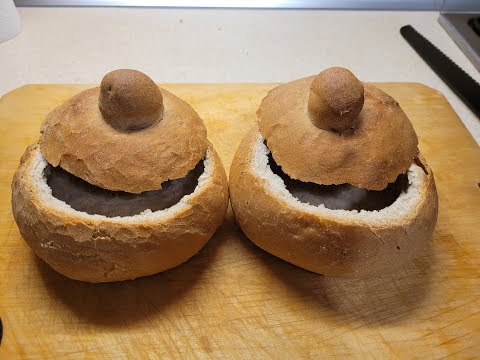 Видео: Это - мечта гурмана! Хлебные горшочки для гуляшей и супов