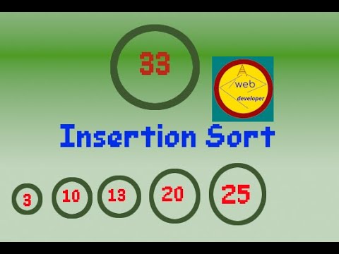 Видео: Insertion Sort. Сортировка вставками. Алгоритмы программирования. JavaScript.