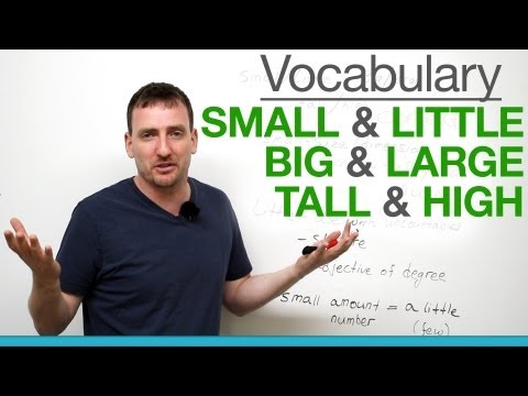 Видео: 6 непонятных слов — small & little, big & large, tall & high