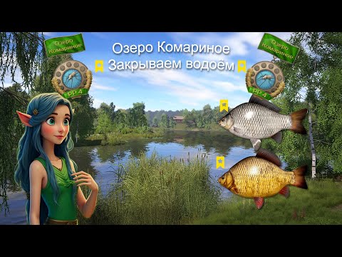 Видео: Озеро Комариное - закрываем водоём #русскаярыбалка4 #комариное #трофей