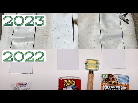 Видео: Лента для ремонта автодома после 1 года на солнце Джорджии // Flex Tape, Gorilla Tape, Eternabond...