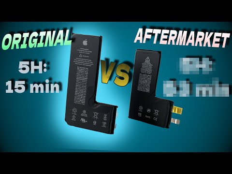 Видео: Оригинальный аккумулятор iPhone (в плохом состоянии) против нового аккумулятора с вторичного рынк...