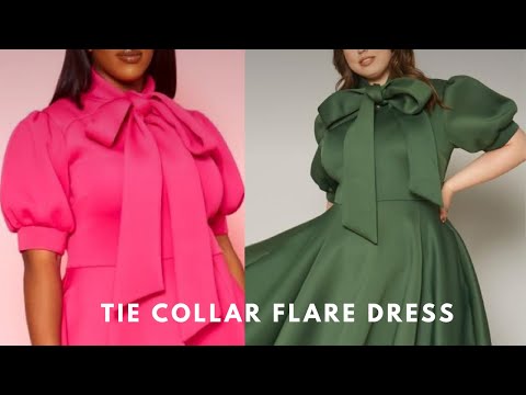 Видео: КАК КРОМИТЬ И СШИТЬ РАСКЛЕШЕННОЕ ПЛАТЬЕ С ЗАВЯЗОЧНЫМ ВОРОТНИКОМ/УВЕЛИЧЕННЫЕ РУКАВЫ