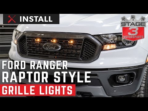 Видео: Установка комплекта светодиодных фар в решетку радиатора Ranger Custom Auto Works Raptor 2019-2023