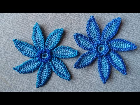 Видео: Красивый цветочек крючком для Ирландского кружева.