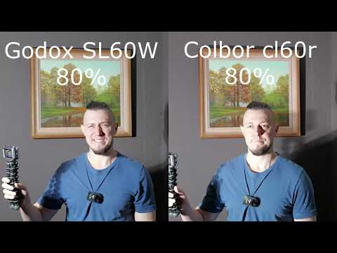 Видео: Сравнение 60 Вт световых приборов Godox SL60W и Colbor cl60r