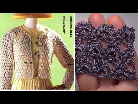 Видео: Узор крючком для очень милого ЖАКЕТА