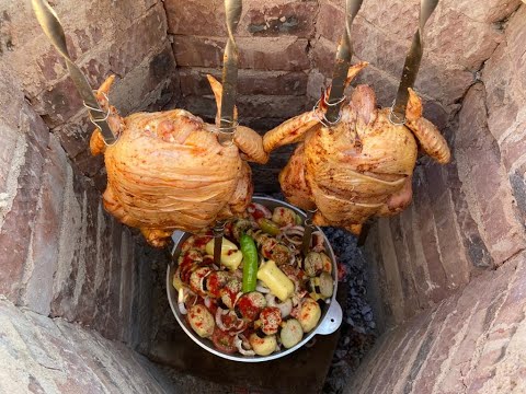 Видео: КУРИЦА С ОВОЩАМИ В ТАНДЫРЕ.CHICKEN WITH VEGETABLES IN A TANDOOR.