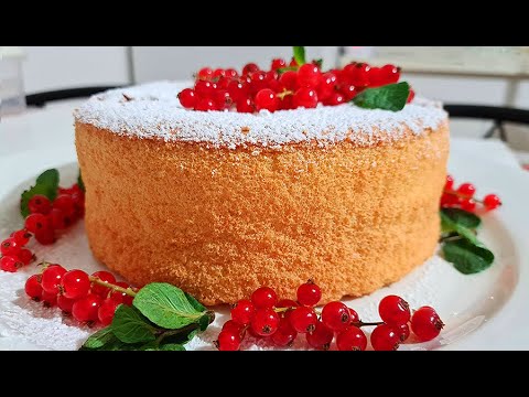 Видео: Самый Нежный Шифоновый Бисквит/Шикарная Основа Для Прекрасных Тортов