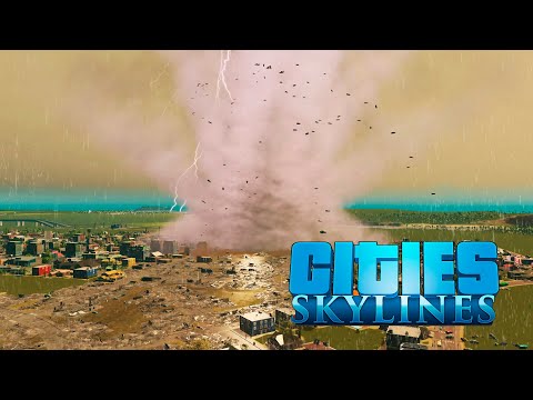 Видео: Cities Skylines - Торнадо уничтожило полгорода! #5