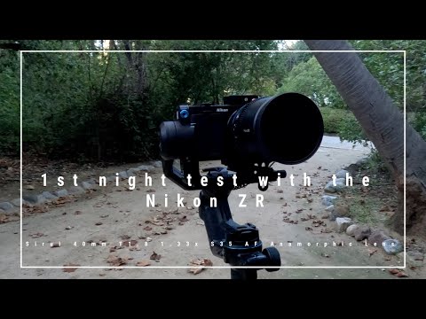 Видео: Быстрый первый ночной тест с Nikon ZR и анаморфотным объективом Sirui 40mm T1.8 1.33x S35 AF