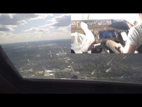 Видео: Заход в Чикаго | Approach and Landidng at Chicago O`Hare on Boeing 747-8F