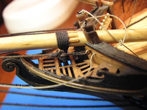 Видео: Шхуна "Полоцк". Такелаж 17. Завершение стоячего такелажа.