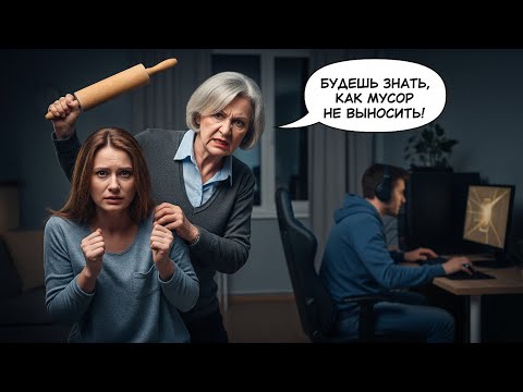 Видео: Муж играл за компом, пока его мать колотила меня скалкой: «Будешь знать, как мусор не выносить!»