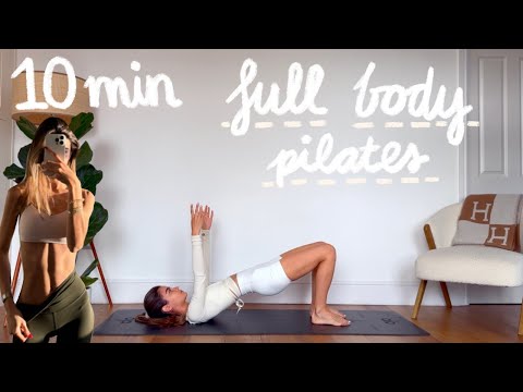 Видео: 10-минутная тренировка пилатеса на все тело по принципу песочных часов // без оборудования и подх...