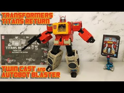 Видео: Бластер/Twin Cast And Autobot Blaster, трансформер, обзор фигурки, Titans Return.