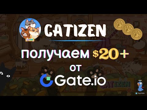 Видео: Catizen забираем Airdrop 20$ на бирже Gate|  Инструкция Как Получить и Что Нужно Делать