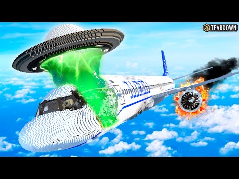 Видео: ЛЕТЕЛ НА САМОЛЁТЕ, но ЕГО АТАКОВАЛО НЛО! ► Teardown