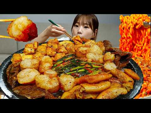 Видео: Sub)Real Mukbang- Говяжьи кишки 🥩 Карбо Булдак (Огненная лапша) 🍜 ASMR KOREANFOOD