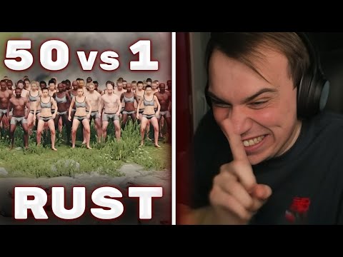 Видео: ГЛЕБ 1 ПРОТИВ 50 ПОДПИСЧИКОВ В RUST | SASAVOT 1 vs 50 (и Саня)