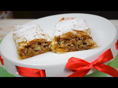 Видео: Лесна Рецепта за Тиквеник с готови кори | Pumpkin Strudel | Штрудель с Тыквой