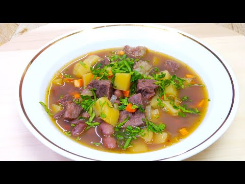 Видео: Как приготовить вкусный фасолевый суп с мясом. Пошаговый рецепт. Bean soup with meat recipes.