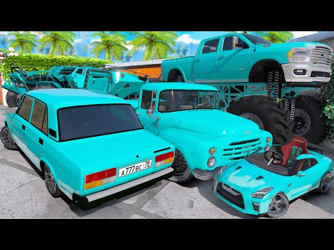 Видео: УГНАЛ КУЧУ БРИЛЛИАНТОВЫХ ЧИТ ТАЧЕК И ОГРОМНЫЙ МОНСТР ТРАК ЗА 180 СЕКУНД! БИТВА ВОРОВ В ГТА 5!