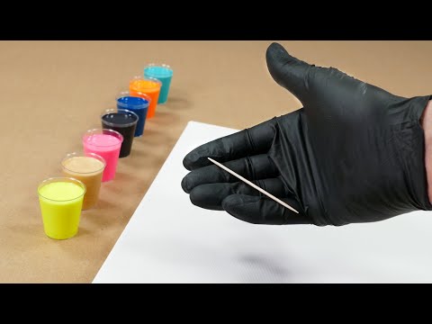 Видео: Жидкая живопись зубочисткой