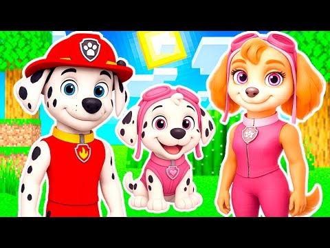 Видео: СКАЙ и МАРШАЛ РОДИЛИ РЕБЁНКА ЩЕНЯЧИЙ ПАТРУЛЬ в МАЙНКРАФТ PAW PATROL МУЛЬТИК