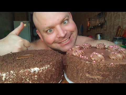 Видео: МУКБАНГ торты:Медовик и Сливочно-вишневый/ОБЖОР десертов