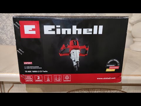Видео: Строительный миксер Einhell TE-MX 1600-2 CE Twin HEX