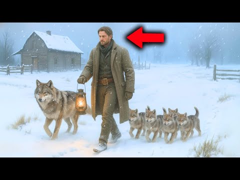 Видео: Одинокий Мужчина Приютил Раненую Волчицу С Щенками, Не Подозревая, Что Будет Дальше
